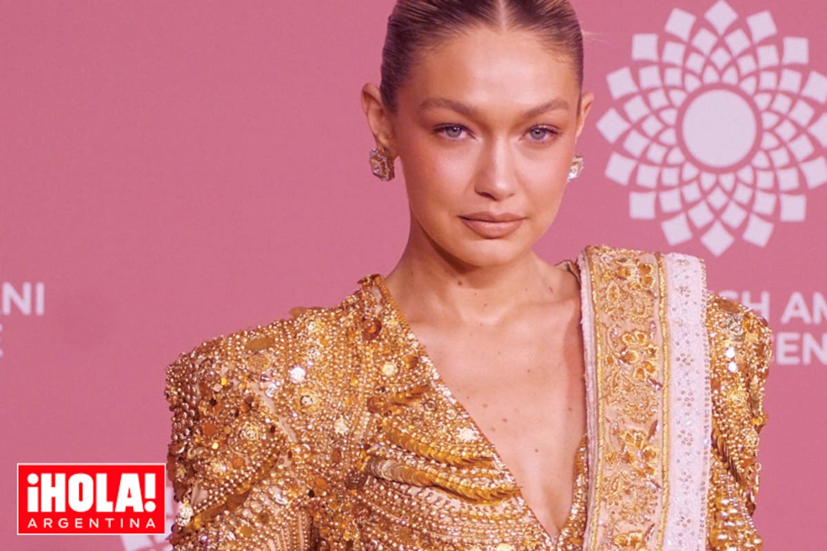 A puro brillo, Gigi no quiso perderse uno de los grandes acontecimientos del año en Bombay.