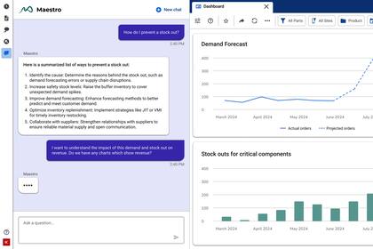 A screenshot of Maestro by Kinaxis, the AI-infused supply chain orchestration platform the company announced at its global supply chain conference, Kinexions, in Miami, FL. (Graphic: Business Wire)