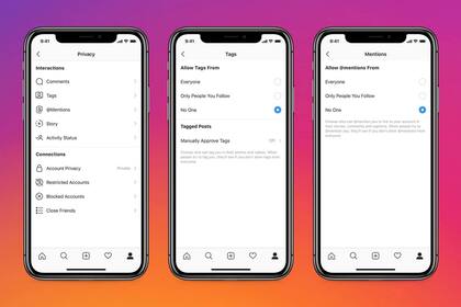 A su vez, la aplicación de Facebook también permitirá que los usuarios puedan gestionar quiénes pueden etiquetar y realizar menciones dentro de Instagram