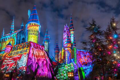 A todas luces: gran show en el castillo-escuela de Hogwarts