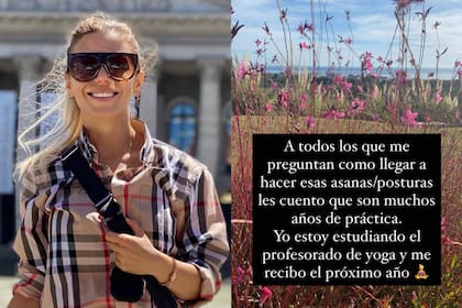 A través de Instagram, Evangelina reveló que pronto se recibirá de profesora de yoga