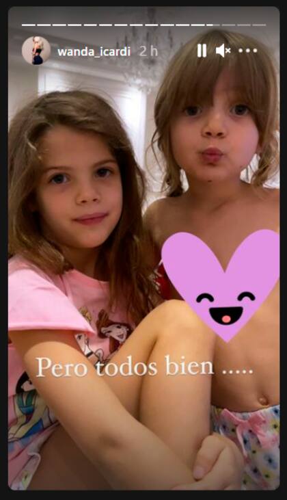 A través de sus historias de Instagram, Wanda Nara dio cuenta de las consecuencias de un misterioso accidente que sufrió su familia