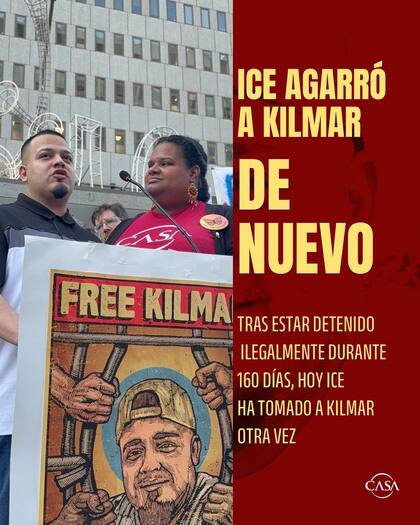 A tres días de su liberación, Kilmar Ábrego García fue nuevamente detenido por ICE