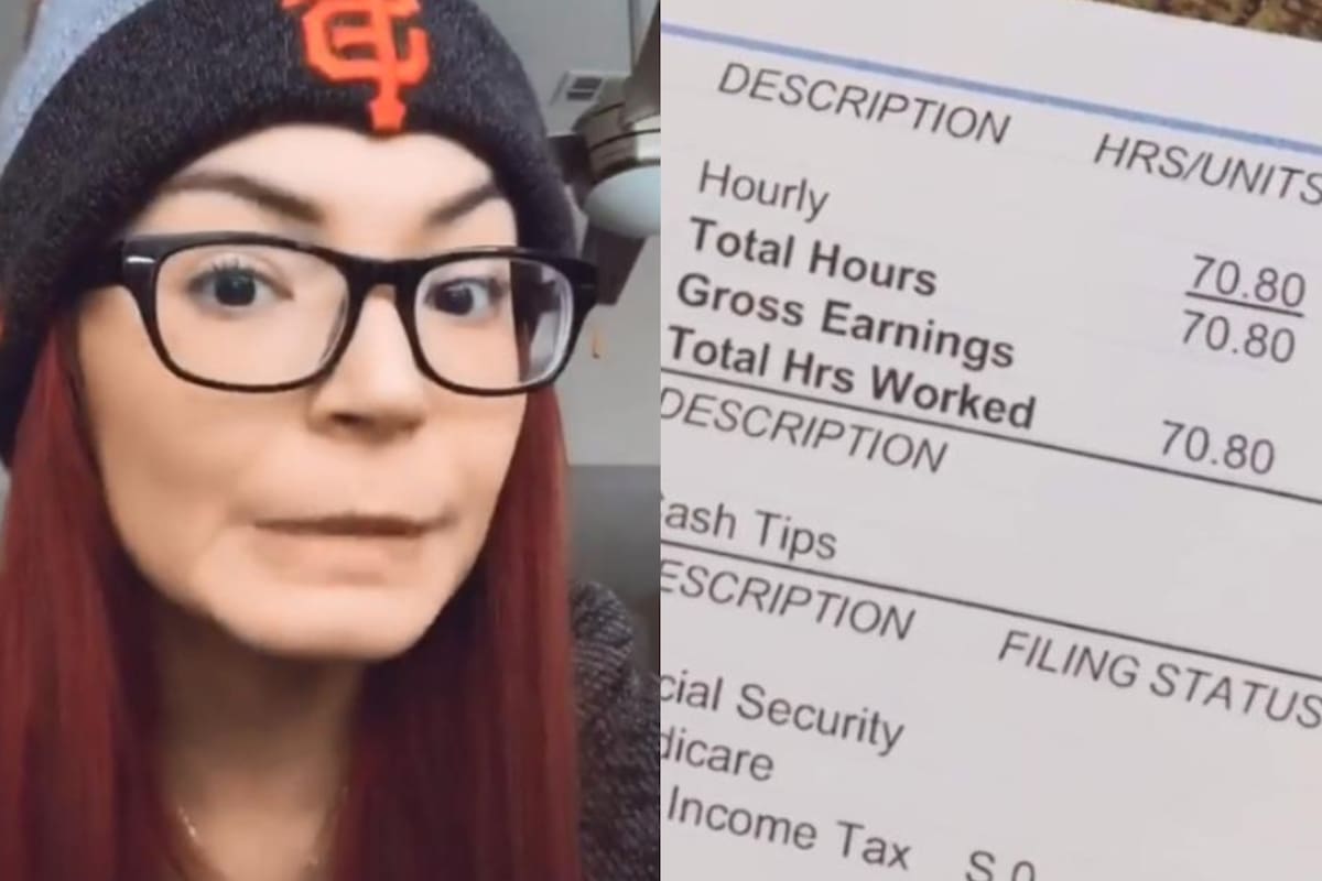 Aaliyah Cortéz, se hizo viral tras obtener un pago de 9,20 dólares por haber trabajado 70 horas (Foto: TikTok(@f.aa.ded)