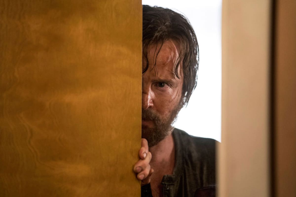 Aaron Paul como Jesse Pinkman en El camino: una película de Breaking Bad