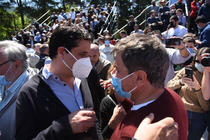 Abad y Manes, durante un acto de campaña en Tigre