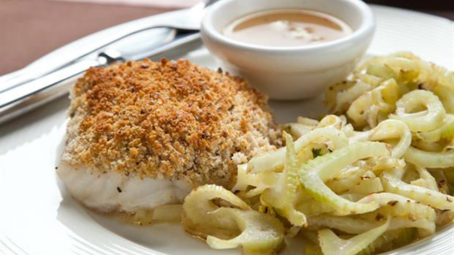 Abadejo con crosta de cajú