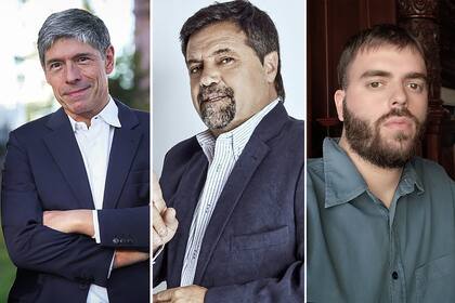 Abal Medina, Caruso Lombardi y Luca Bonfante