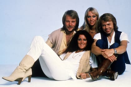 Bjorn Ulvaeus, Agnetha Faltskog, Benny Andersson y Anni-Frid Lyngstad, el cuarteto en 1977