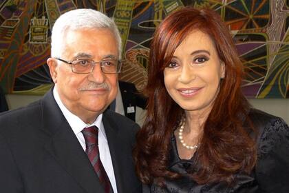 Abbas y Cristina Kirchner, ayer, en las Naciones Unidas