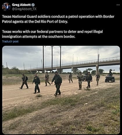 Abbott ha utilizado sus redes sociales para dar a conocer la estrategia para asegurar la frontera