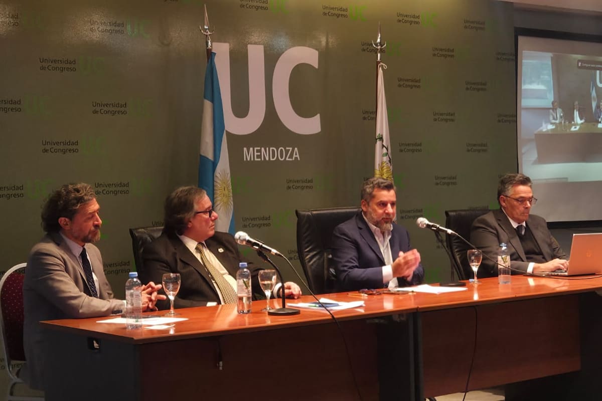 Abogados disertan sobre la designación de jueces en Mendoza, con Luis Palomino de la LLA y Diego Molea, de la Universidad de Lomas de Zamora