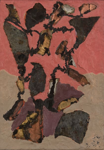 "Abstracción con material" (1934), de Juan del Prete, una de las obras compradas por el Comité de Adquisiciones