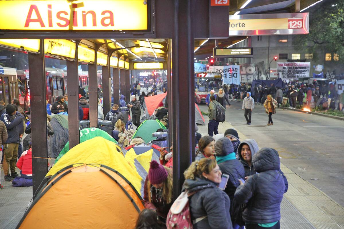 Acampe en la 9 de Julio