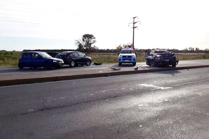 El choque múltiple ocurrió en el kilómetro 49 de la ruta 210, en San Vicente