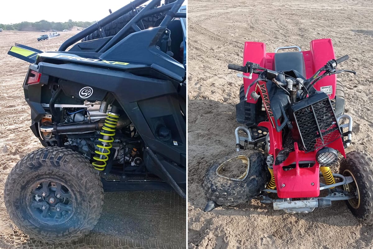 Accidente de cuatriciclos en Pinamar.