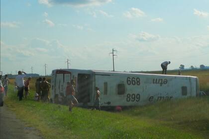 Accidente de la empresa Jetmar en el km 167 de la Ruta 3