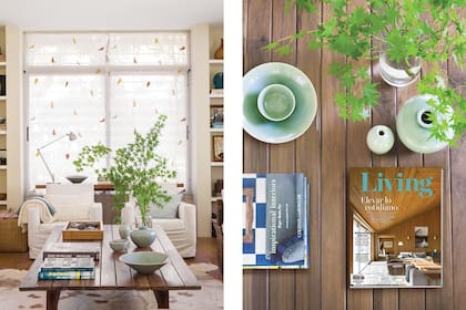 Durante la cuarentena, acomodó su mesa baja para presentar una nueva edición de Living.