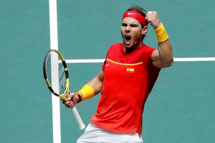 Acostumbrado al festejo: Rafa lleva 15 años sin derrotas en singles en la Copa