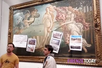 Activistas vandalizaron una famosa otra de Botticelli