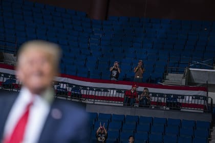 El acto de campaña de Donald Trump en el auditorio BOK Center, en Tulsa, sufrió un duro revés