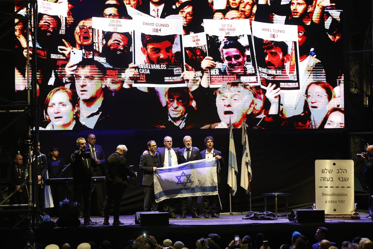 Acto en conmemoración del atentado y ataque de Hamas el 7 de Octubre de 2023.