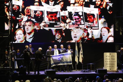 Acto en conmemoración del atentado y ataque de Hamas el 7 de Octubre de 2023.