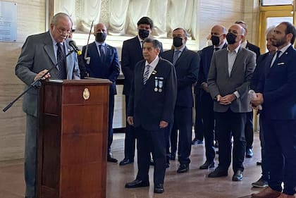 Acto en los tribunales de Comodoro Py