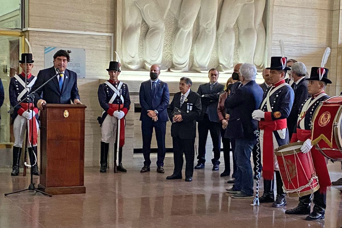 Acto en homenaje a las Malvinas en los tribunales de Comodoro Py