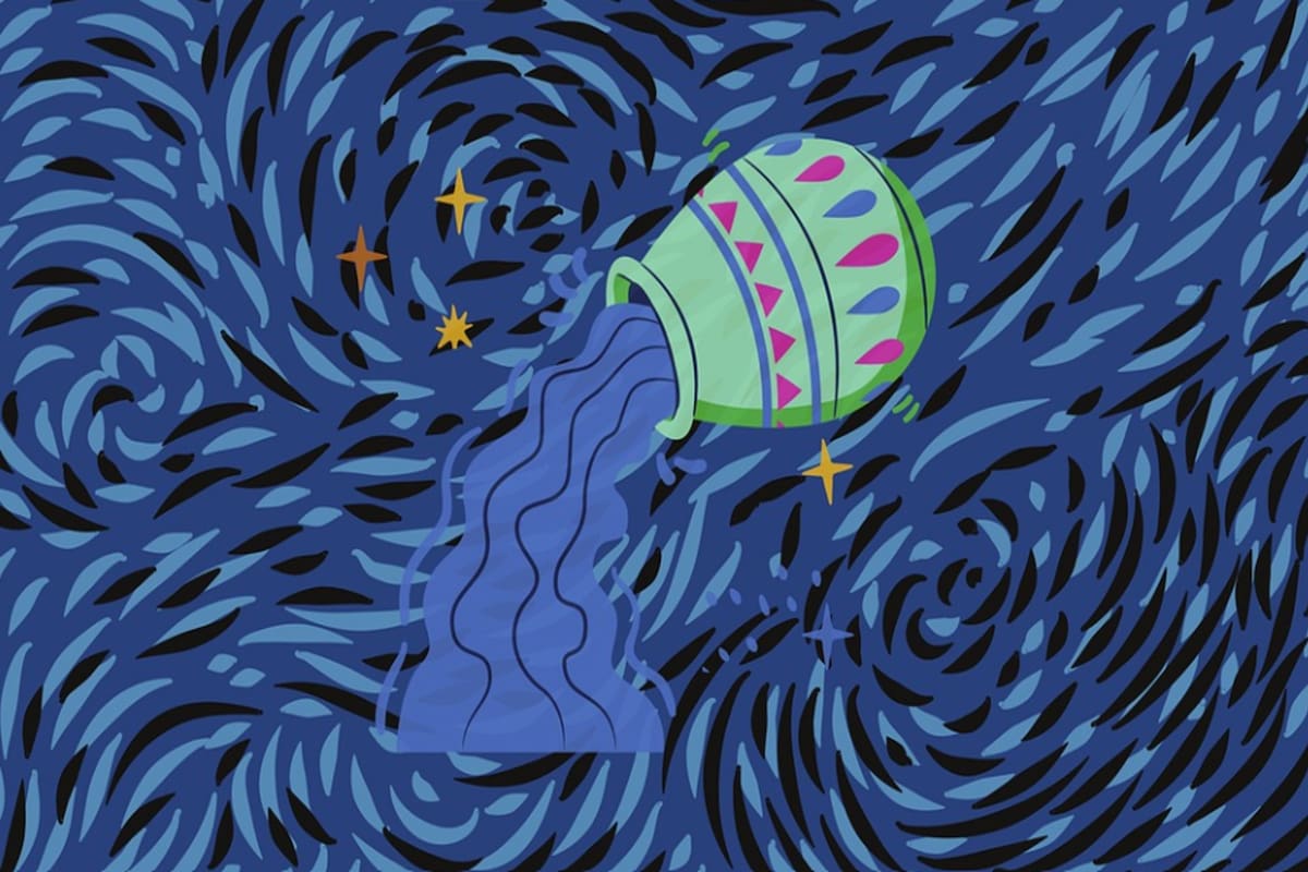 Acuario representa al que trae agua, que en el zodíaco simboliza a la sabiduría