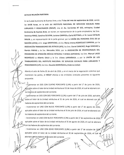 Acuerdo salarial en el PAMI