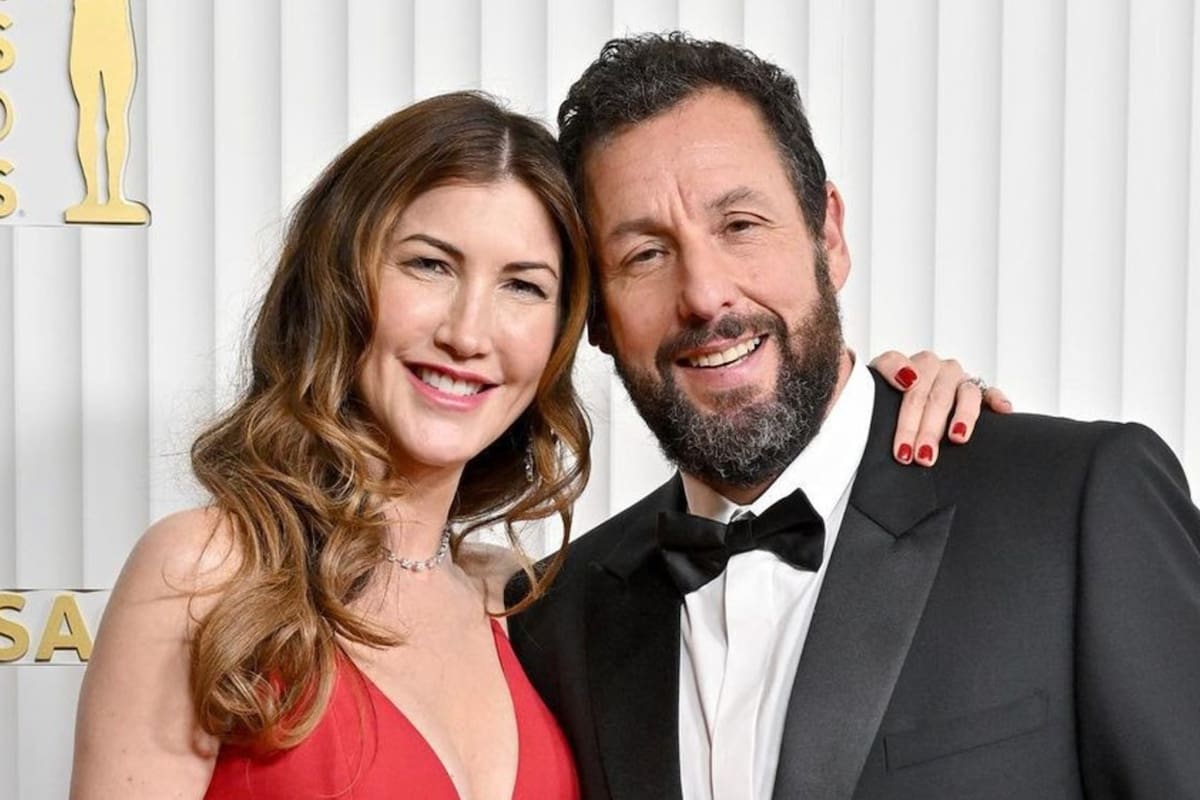 Adam Sandler junto a su esposa, Jackie, a quien conoció en sus inicios en el cine