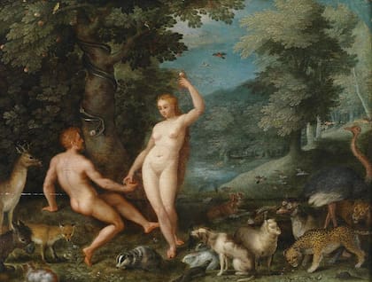 Adán y Eva, antes de ser expulsados del paraíso