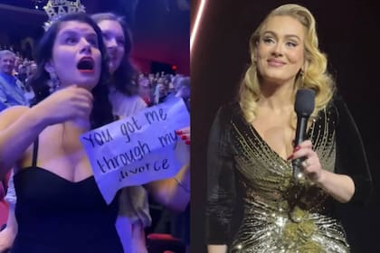 Adele sorprendió a una fan en su fiesta de divorcio (Captura video / Foto Instagram @adelettes)
