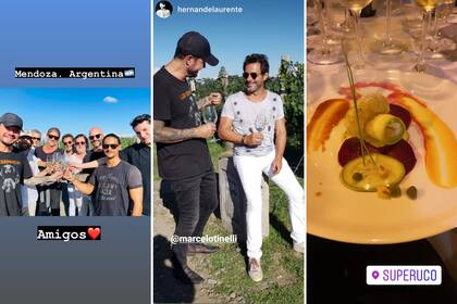 Además de disfrutar de catas exclusivas, Tinelli y compañía degustaron platos gourmet