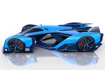 Además del diseño aerodinámico extremo, el Bugatti Vision Le Mans estaría impulsado por iones