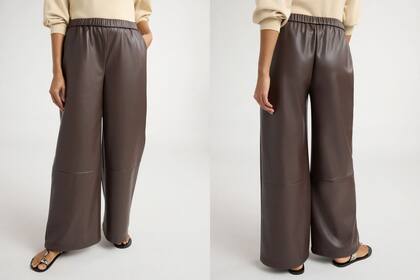 Además del negro, los compradores del pantalón de piel sintética de Walmart pueden elegir comprarlo en color marrón chocolate (Walmart)