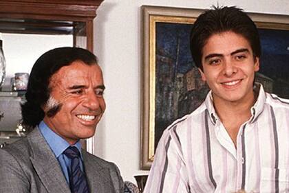 Carlos Menem y su hijo mayor, en tiempos felices