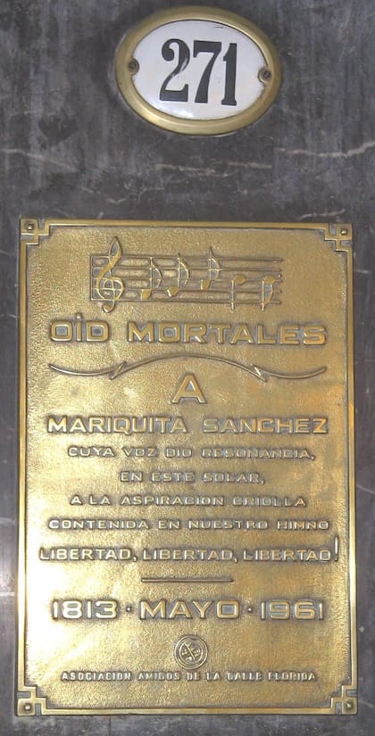 Adiós a la placa: en Florida 271 estuvo la casa de Mariquita Sánchez de Thompson