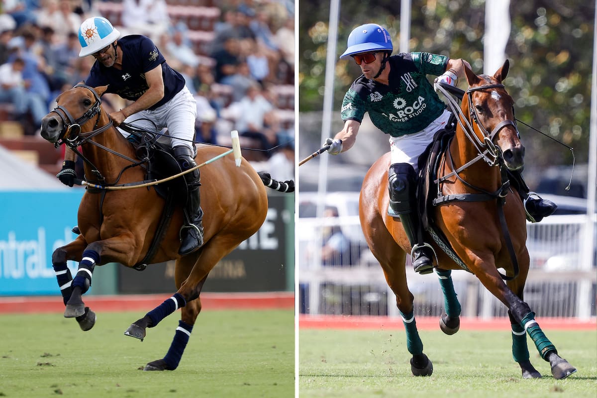Adolfo Cambiaso y Guillermo Caset, protagonistas de La Dolfina vs. La Hache, el partido más esperado del Abierto de Palermo antes de la final.