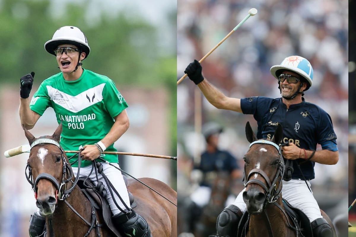 Adolfo Cambiaso y sus sobrinos Camilo y Barto Castagnola, figuras de la final del Argentino Abierto que viene, entre La Dolfina y La Natividad.
