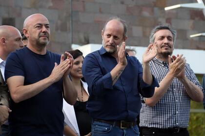 Adrián Santarelli, Martín Insaurralde y Máximo Kirchner