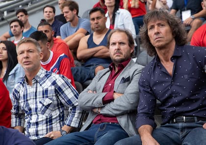 Adrián Suar, Andrés Parra y Gustavo Bermúdez, en Los Protectores