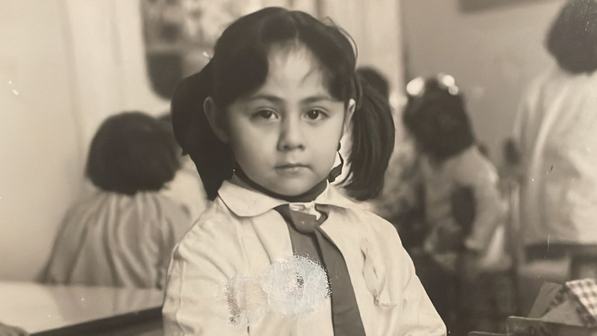 Adriana, a los cinco años.