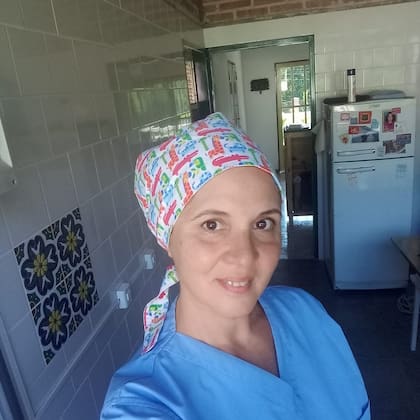 Adriana en un día de trabajo en la veterinaria