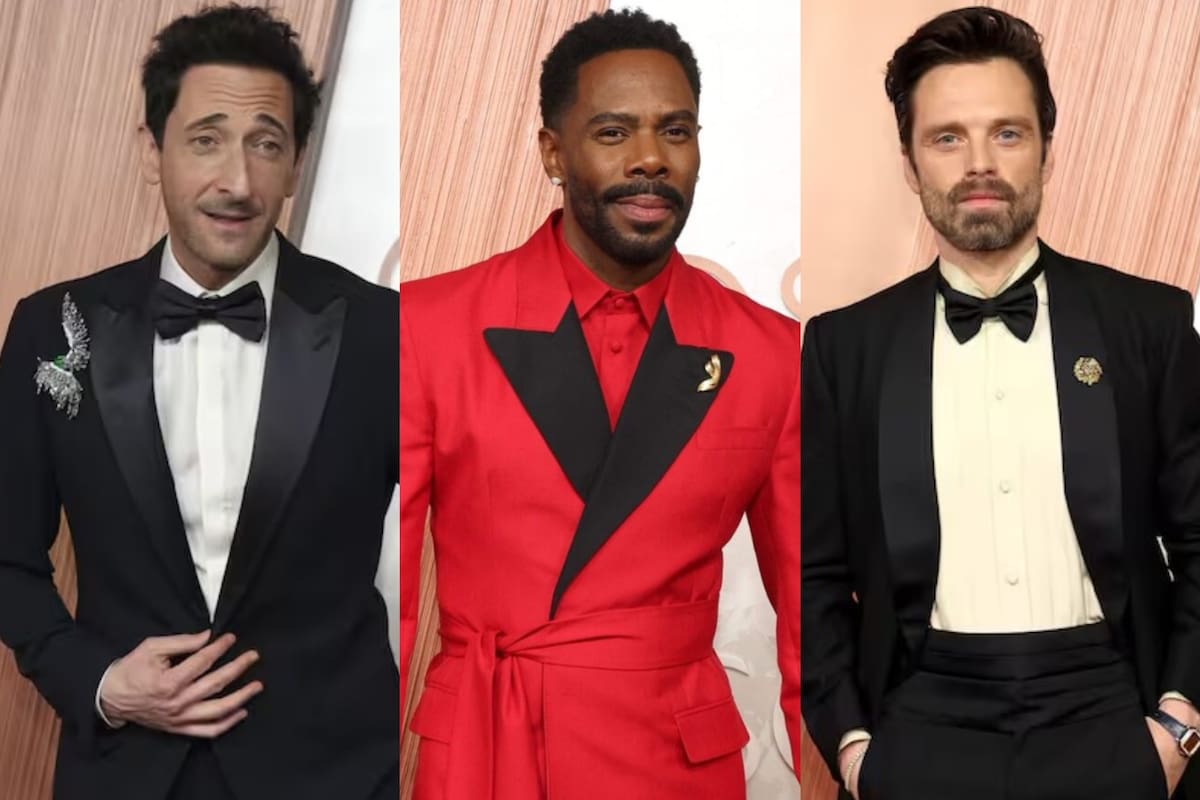 Adrien Brody, Colman Domingo y Sebastian Stan se sumaron a la tendencia de los prendedores (Foto: Jordan Strauss - Invision / Mike Coppola/Getty Images/AFP)
