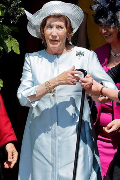 Lady Celia Vestey en el casamiento de Harry y Meghan