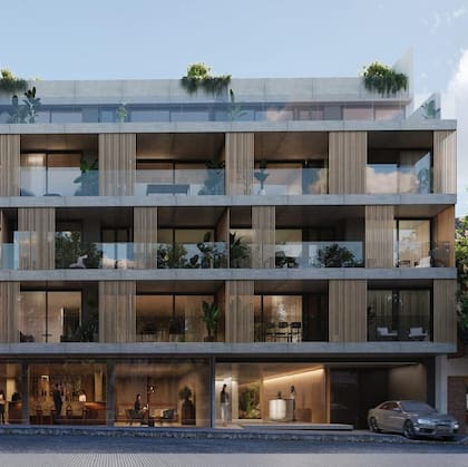 Aer Zapiola es un edificio de 4 pisos con unidades de 3 y 4 ambientes de 78 a 306 m2