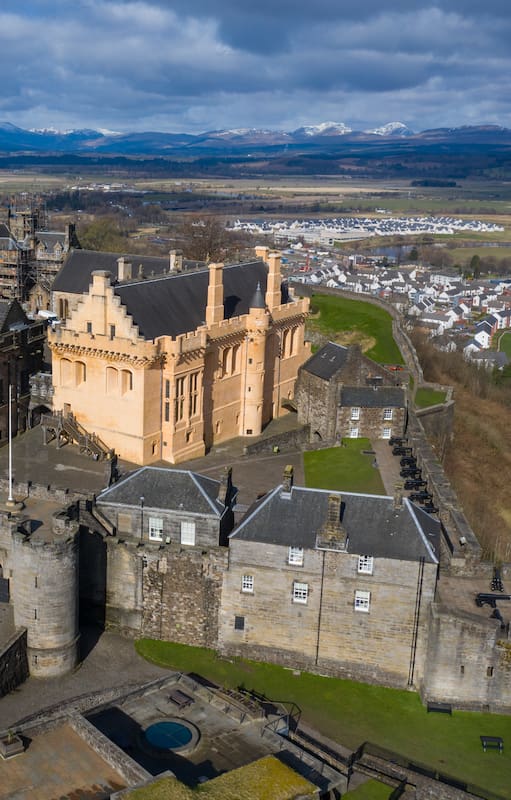 Aerial photo of Stirling Castle taken by UAV.