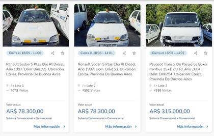 Aerolíneas Argentinas remata autos usados (Foto: narvaezbid.com.ar)